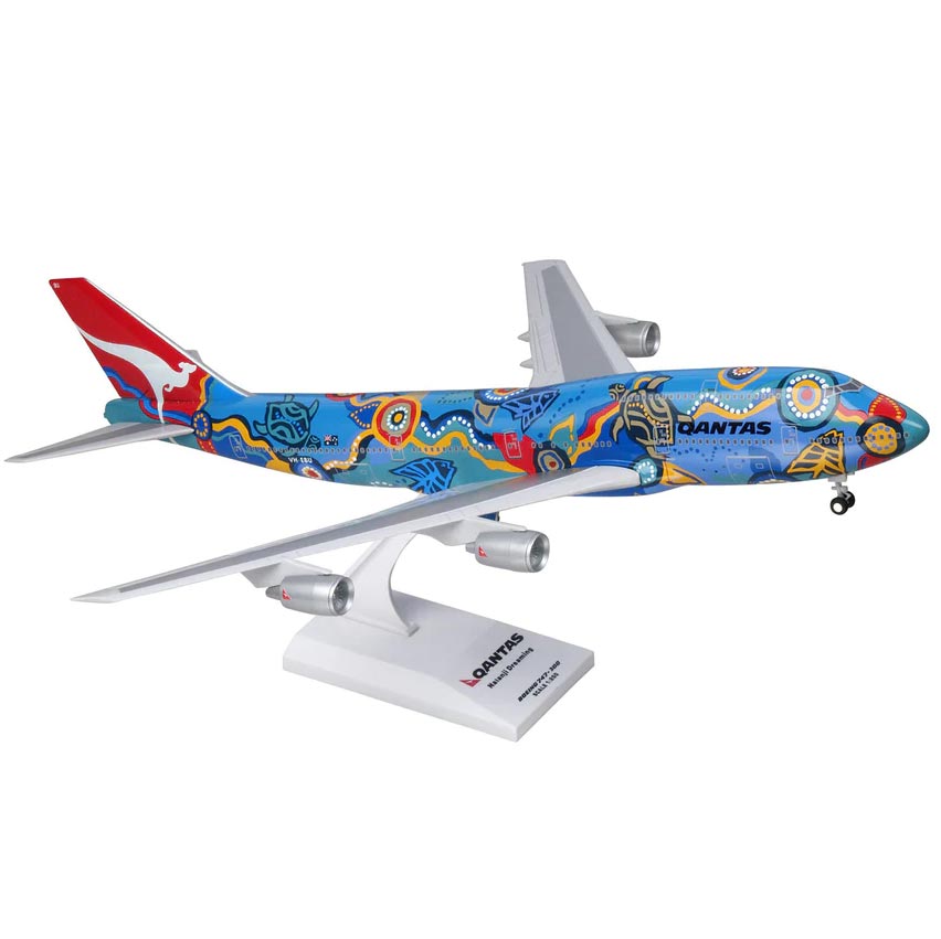 1/200 Scale Qantas Nalanji Dreaming Boeing 747-300 Aircraft Model image 0