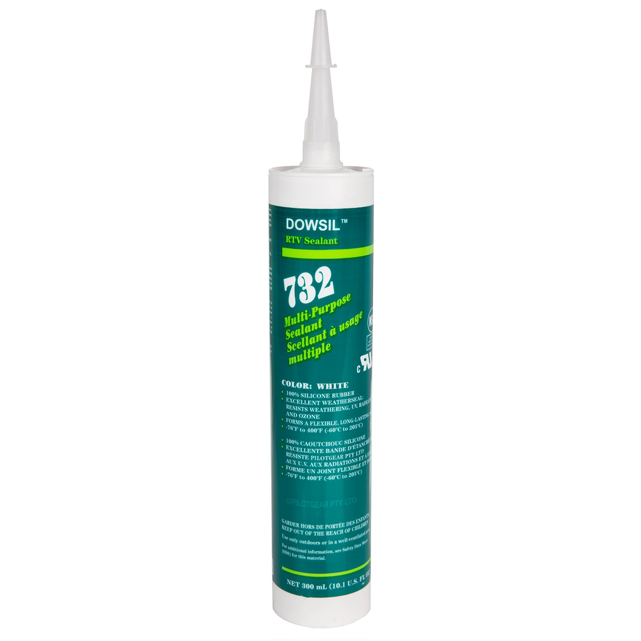 DOWSIL RTV732 Silicone Multi-Purpose Sealant – 300mL (10.1oz) – Clear, White, Black & Aluminum image 1
