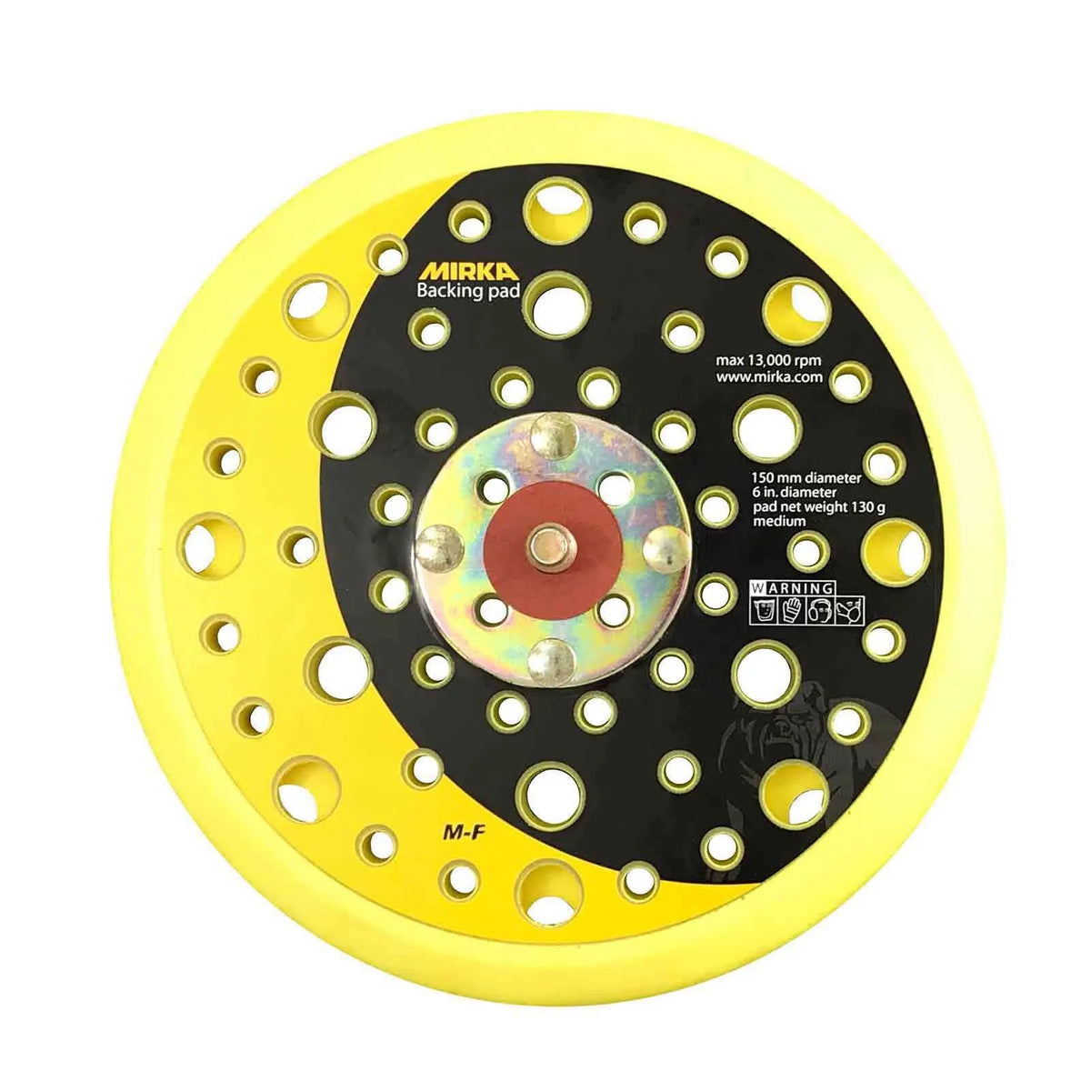 Mirka Grip Faced Backup Pad for Abranet, 6 in, 5/16-24 Thread, 916GV15