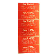 Meggitt Aircraft Braking Systems Warning Placard, Deflate Before Loosening Nuts, 9525546