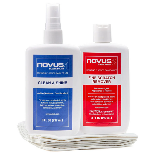 Kit Pemulihan Poles Plastik NOVUS – Botol 1 & 2 (237mL / 8oz) & Polish Mates