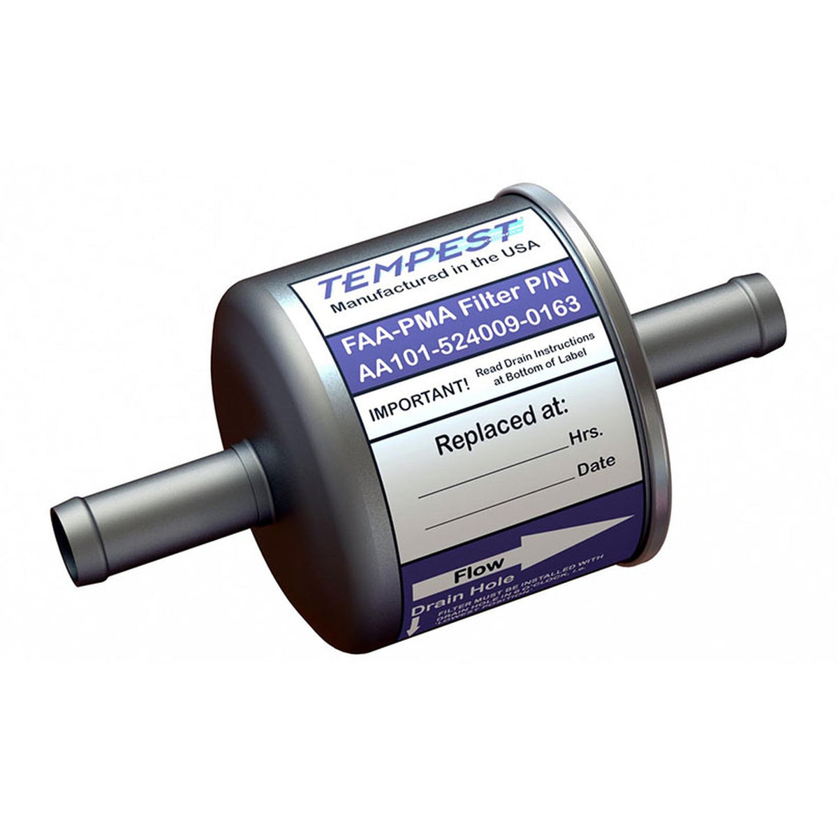 Tempest Pneumatic Filter, Rudder Boost, AA101-524009-0163