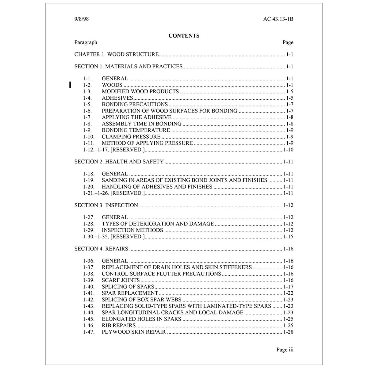 Buku Pegangan Inspeksi, Perbaikan & Perubahan Pesawat ASA