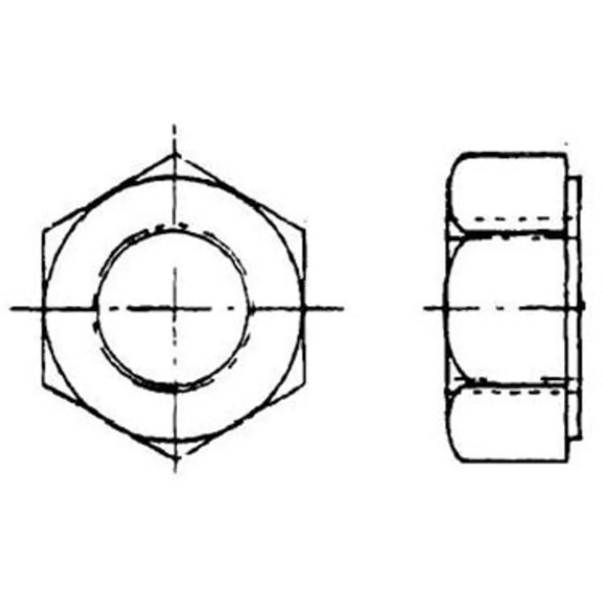 Pilot Gear AN315 Plain Hex Nut, Steel, 3/8-24 UNF, Pack of 25, AN315-6R