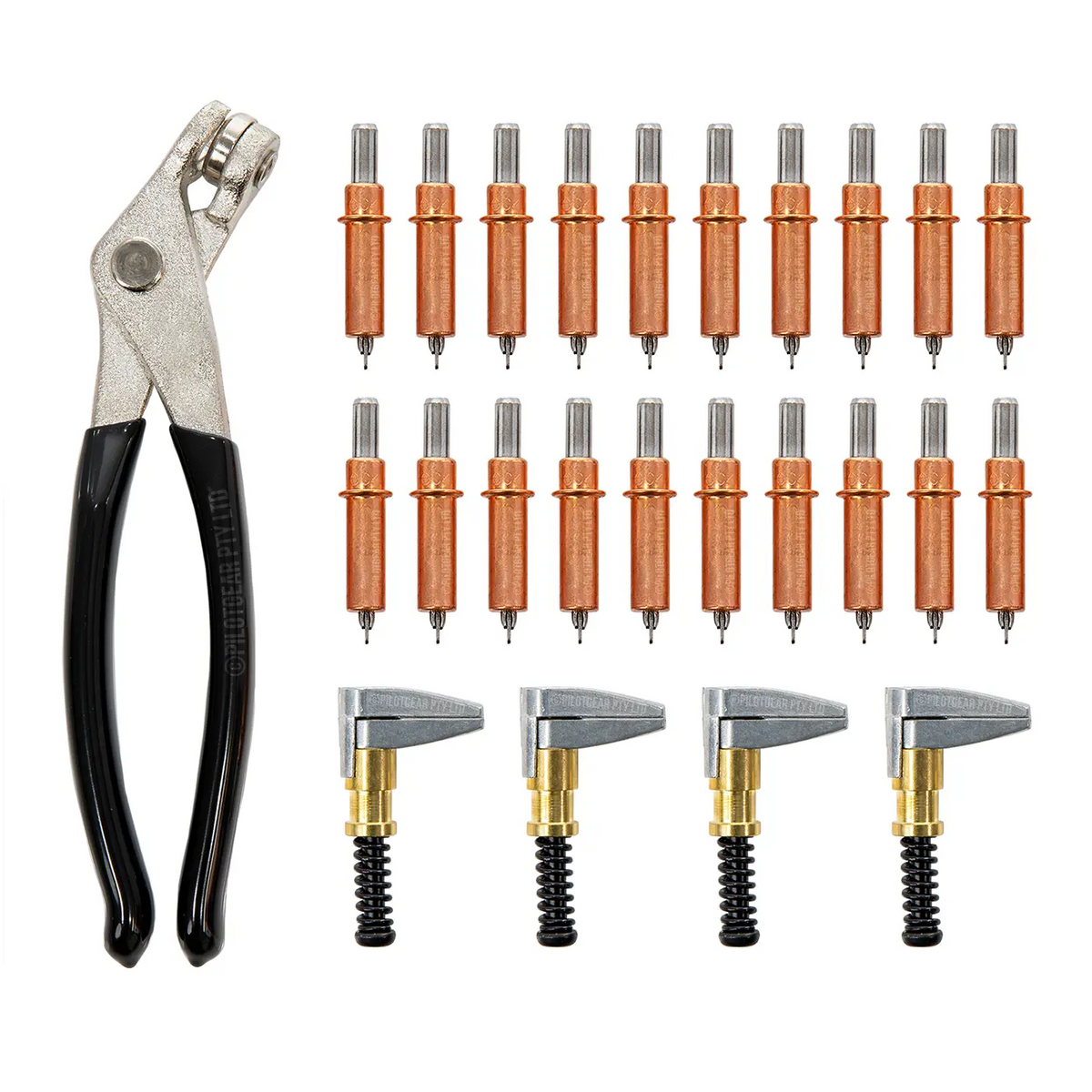 Kit Fabrikasi Logam Cleco – Tang Cleco, Pengikat 1/8" & Klem Cengkeraman Samping 1"