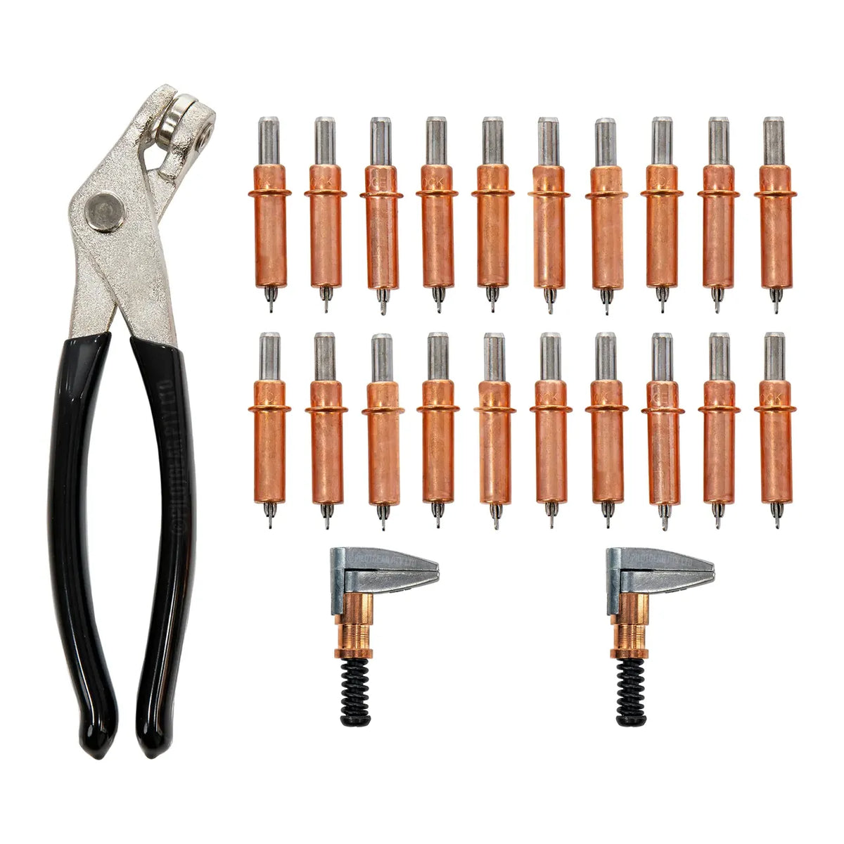 Cleco 1/8" Panel Starter Kit - 20 Fasteners, 2 Copper Side Grip Clamps & Pliers