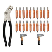 Cleco 1/8" Panel Starter Kit - 20 Fasteners, 2 Copper Side Grip Clamps & Pliers