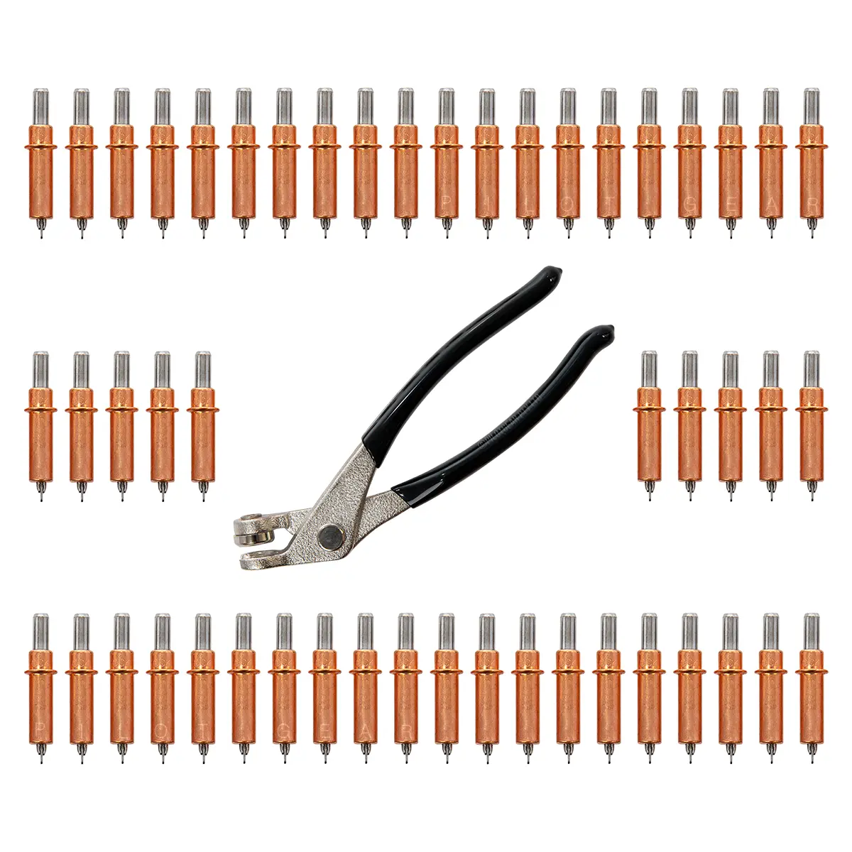 50-Pack 1/8″ Cleco Temporary Fasteners with Pliers – Reusable Sheet Metal Holder Set