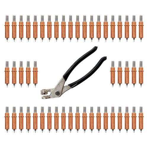 Set 50 Pengikat Sementara Cleco 1/8″ dengan Tang – Penahan Pelat Logam yang Dapat Digunakan Kembali