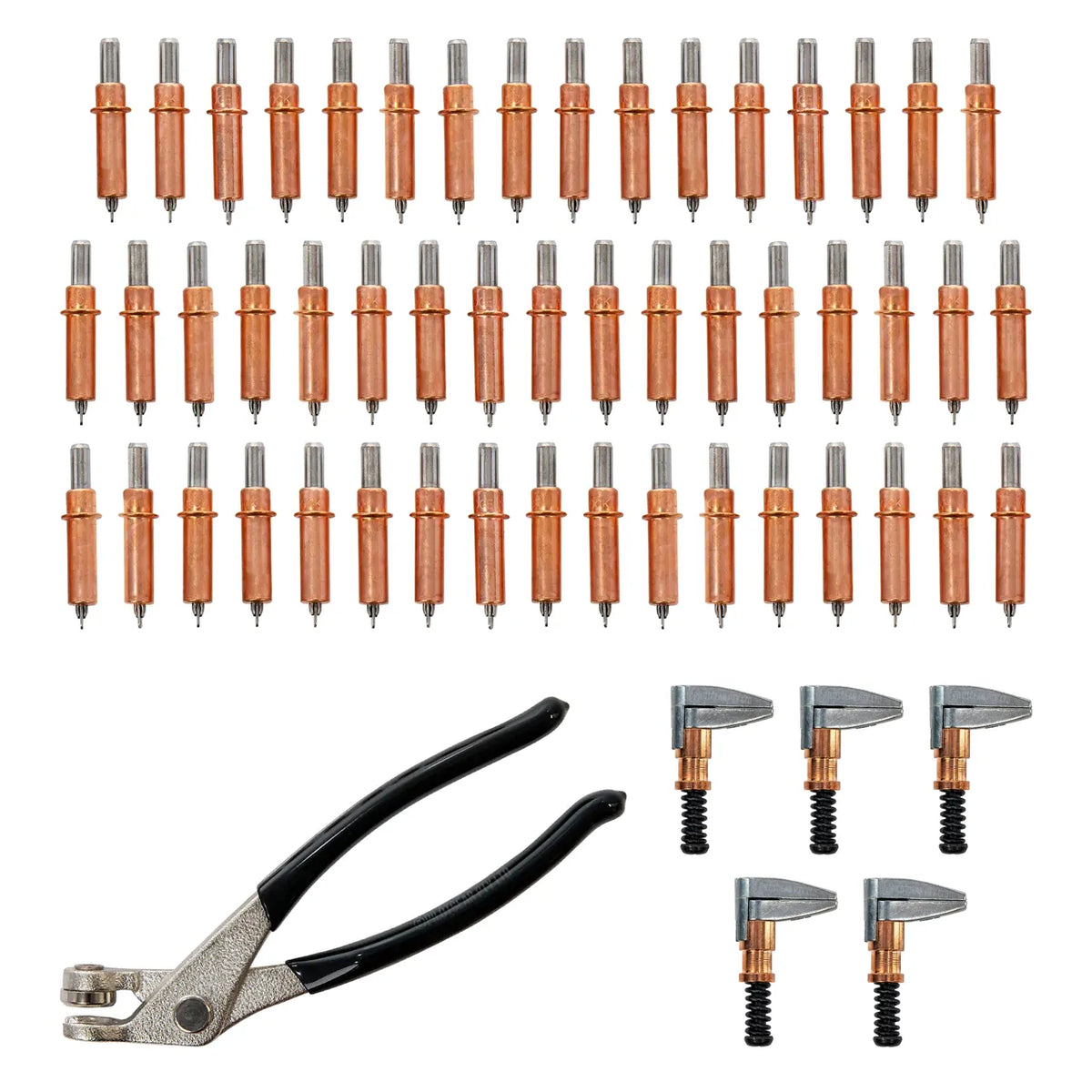 Cleco 1/8" Panel Shop Kit - 50 Fasteners, 5 Copper Side Grip Clamps & Pliers