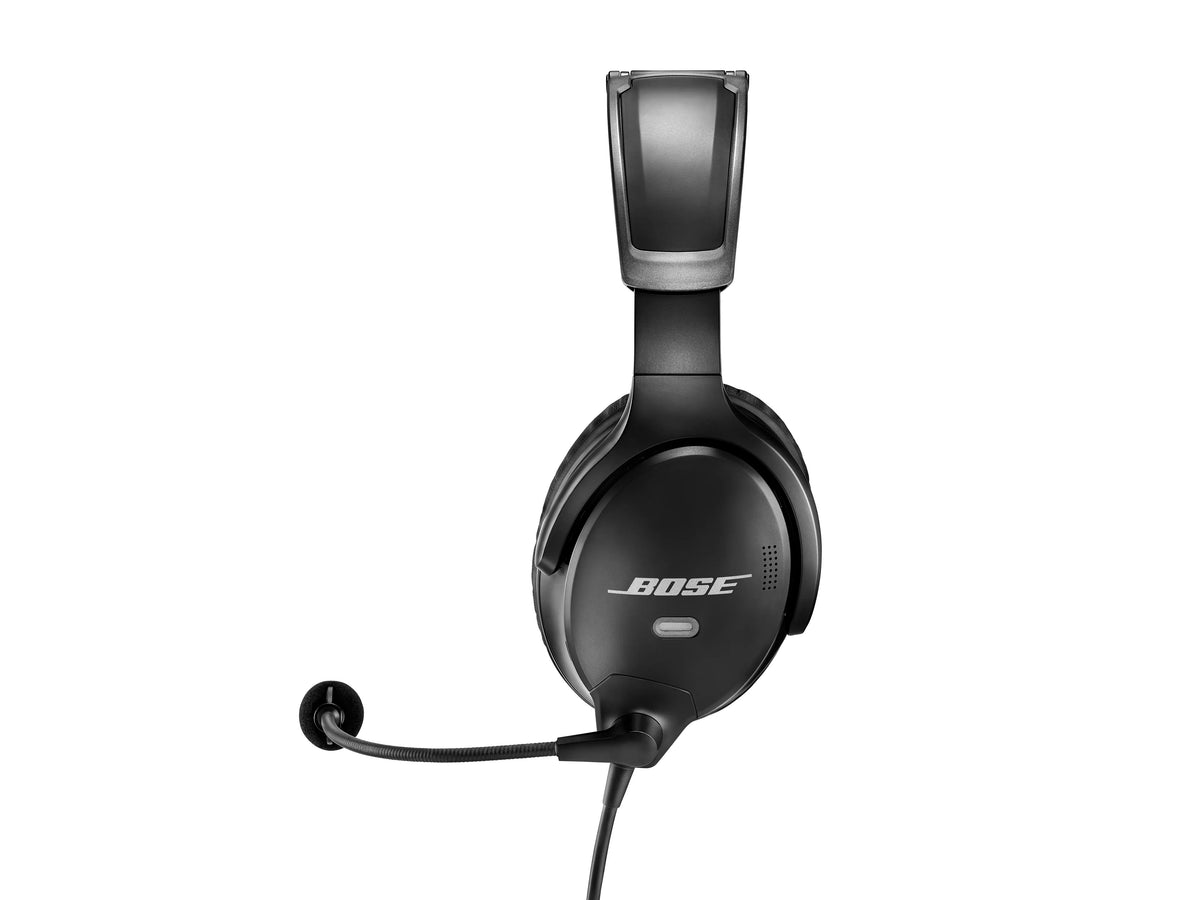 Bose A30 Aviation Headset, Non-Bluetooth, 6-Pin LEMO (Aircraft Powered), Coil Cable, 857641-R140