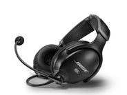 Bose A30 Aviation Headset, Non-Bluetooth, 6-Pin LEMO (Aircraft Powered), Coil Cable, 857641-R140