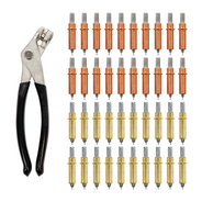 Paket 40 Penahan Pelat Cleco dengan Tang – Pengikat Panel 20x 1/8" dan 20x 3/16" & Alat Pelepas