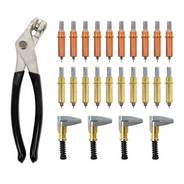 Kit Fabrikasi Logam Cleco – Tang Cleco, Pengikat 1/8" & 3/16" & Klem Cengkeraman Samping 1"