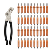 Paket 40 Penahan Pelat CLECO 1/8″ dengan Tang – Pengikat Panel & Alat Pelepas