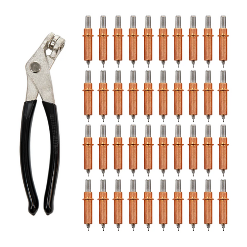 Paket 40 Penahan Pelat CLECO 1/8″ dengan Tang – Pengikat Panel & Alat Pelepas