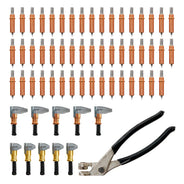 Kit Pengikat Cleco – 50 Pin Pelat Logam (1/8″) & 10 Klem Cengkeraman Samping (1″ & ½″) dengan Tang