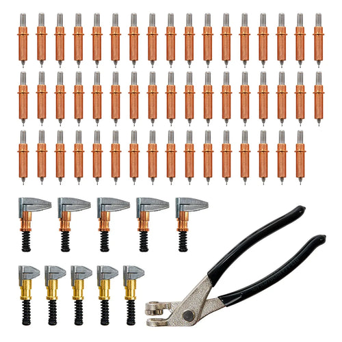 Kit Pengikat Cleco – 50 Pin Pelat Logam (1/8″) & 10 Klem Cengkeraman Samping (1″ & ½″) dengan Tang