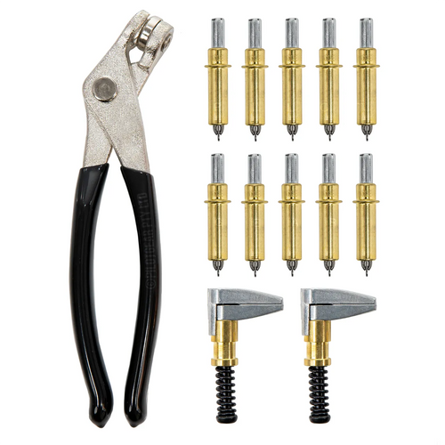 Kit Pemula Cleco Kuningan – 10x Pengikat 3/16", 2x Klem 1" & Tang