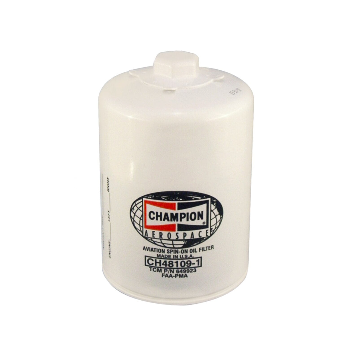 Champion Aerospace Spin-On Oil Filter for Continental Engines, 3/4-16-UNF-2B, 5.73 in, CH48109-1
