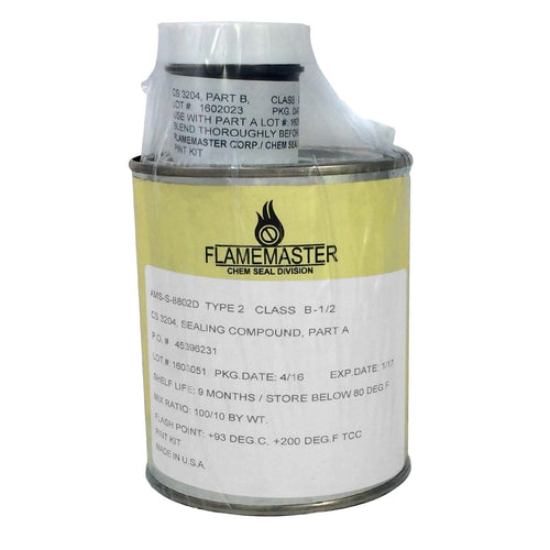 Flamemaster CS 3204 Class B-1/2 AMS-S-8802 Fuel Tank Sealant, 12 oz Pint Kit, CS3204B1-2PT