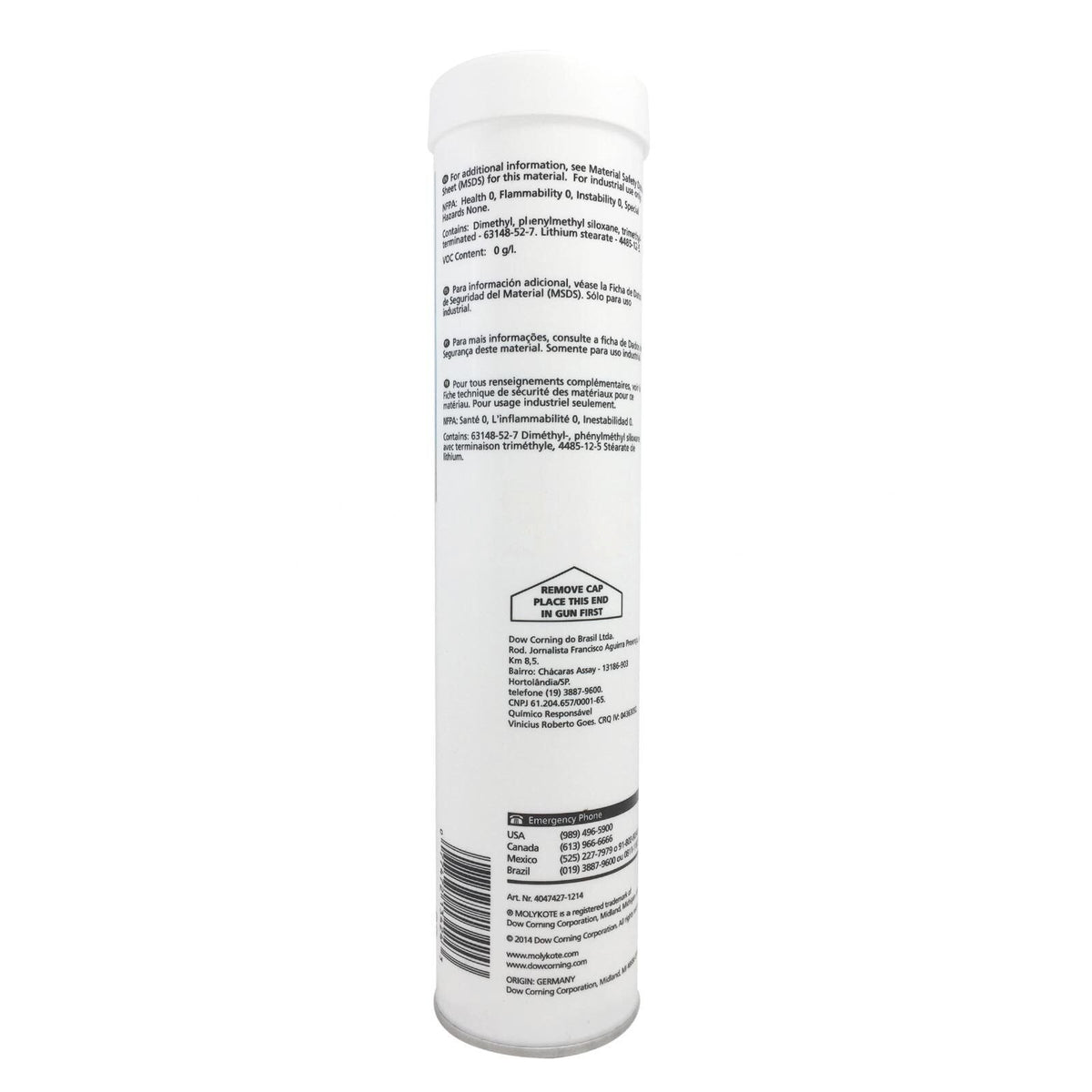 Molykote 33 Medium Extreme Low Temperature Grease, NLGI 2, 14 oz, DC33MED140Z