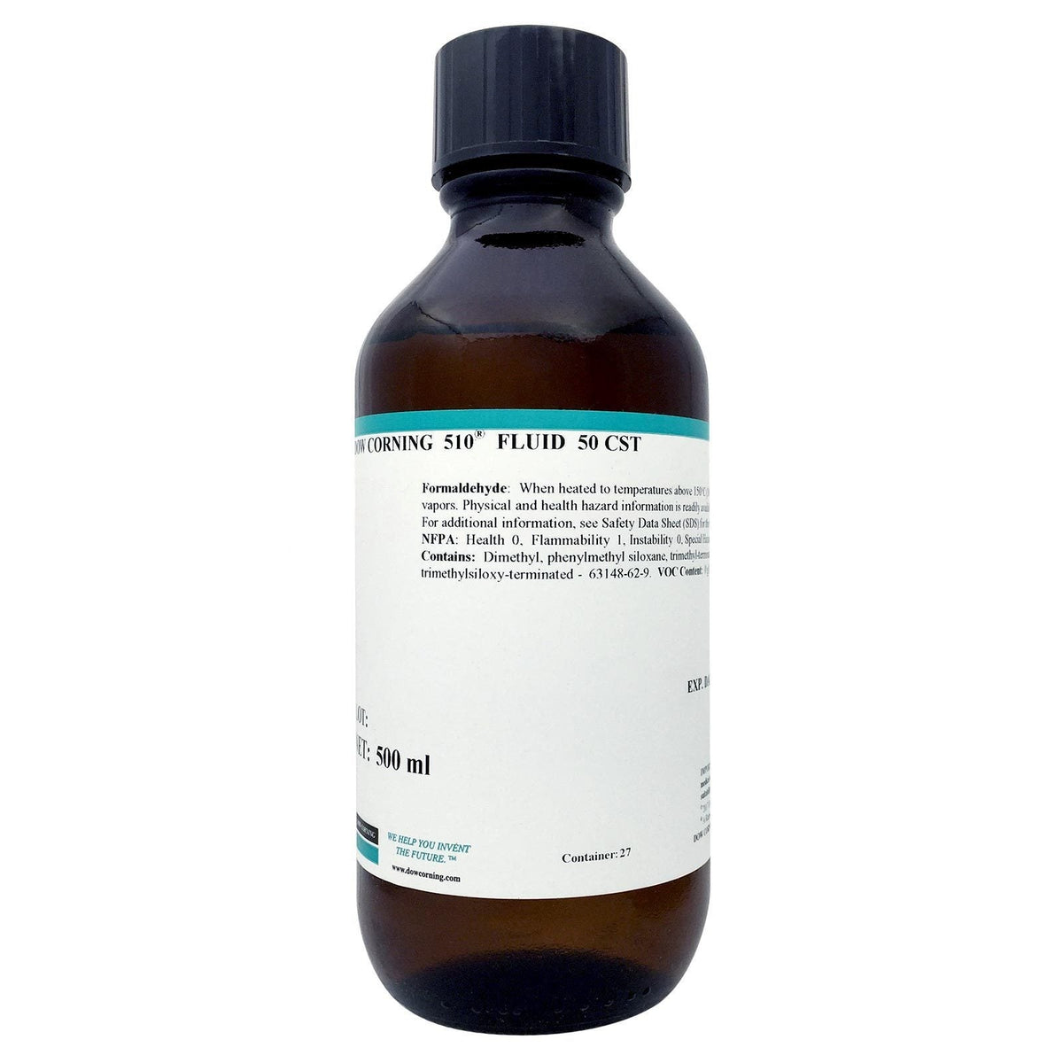 Dow DOWSIL 510 Fluid, 50 cSt Phenylmethyl Silicone Fluid, 500 ml Bottle, DC510-50CSPT