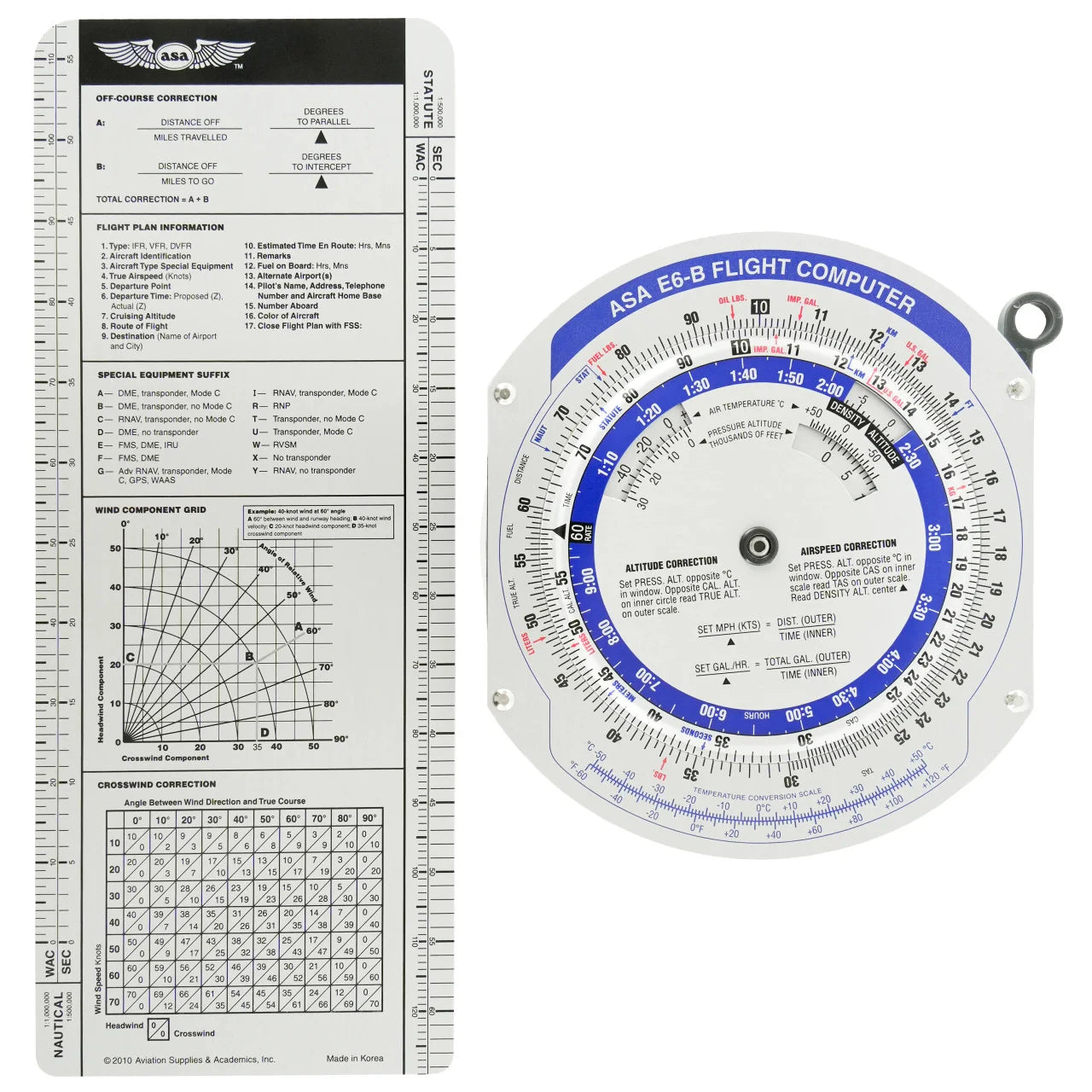 ASA E6B Metal Flight Computer Colour