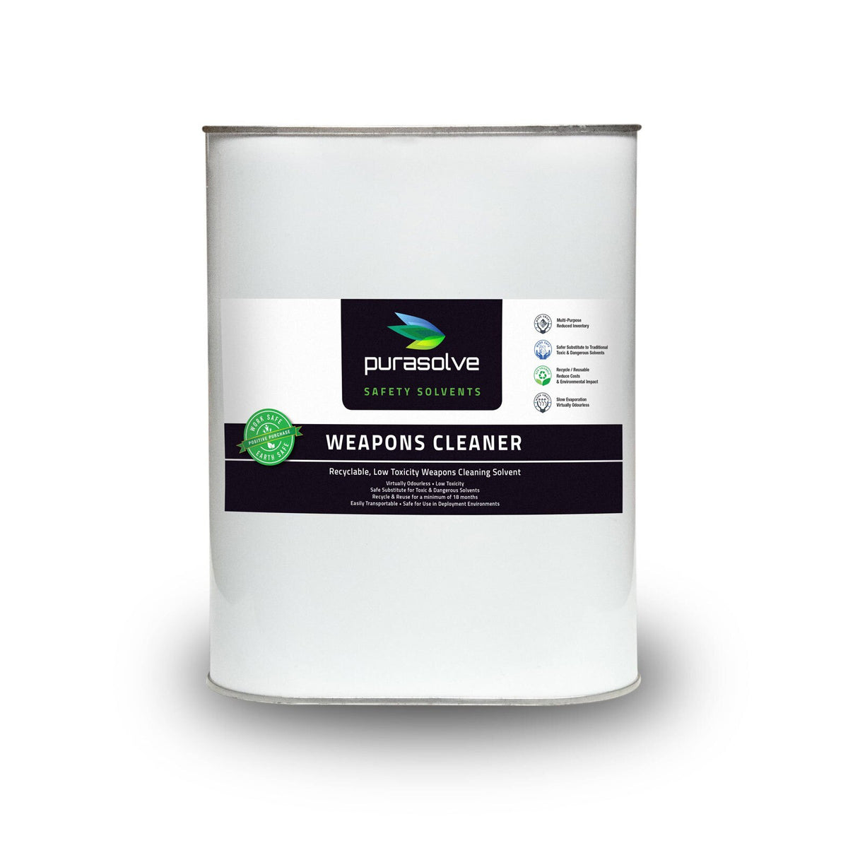 Envirofluid Purasolve Weapons Cleaner, Recyclable Hydrocarbon Degreasing Solvent, 5 L, ESWPC5LT (ESWPC-5)