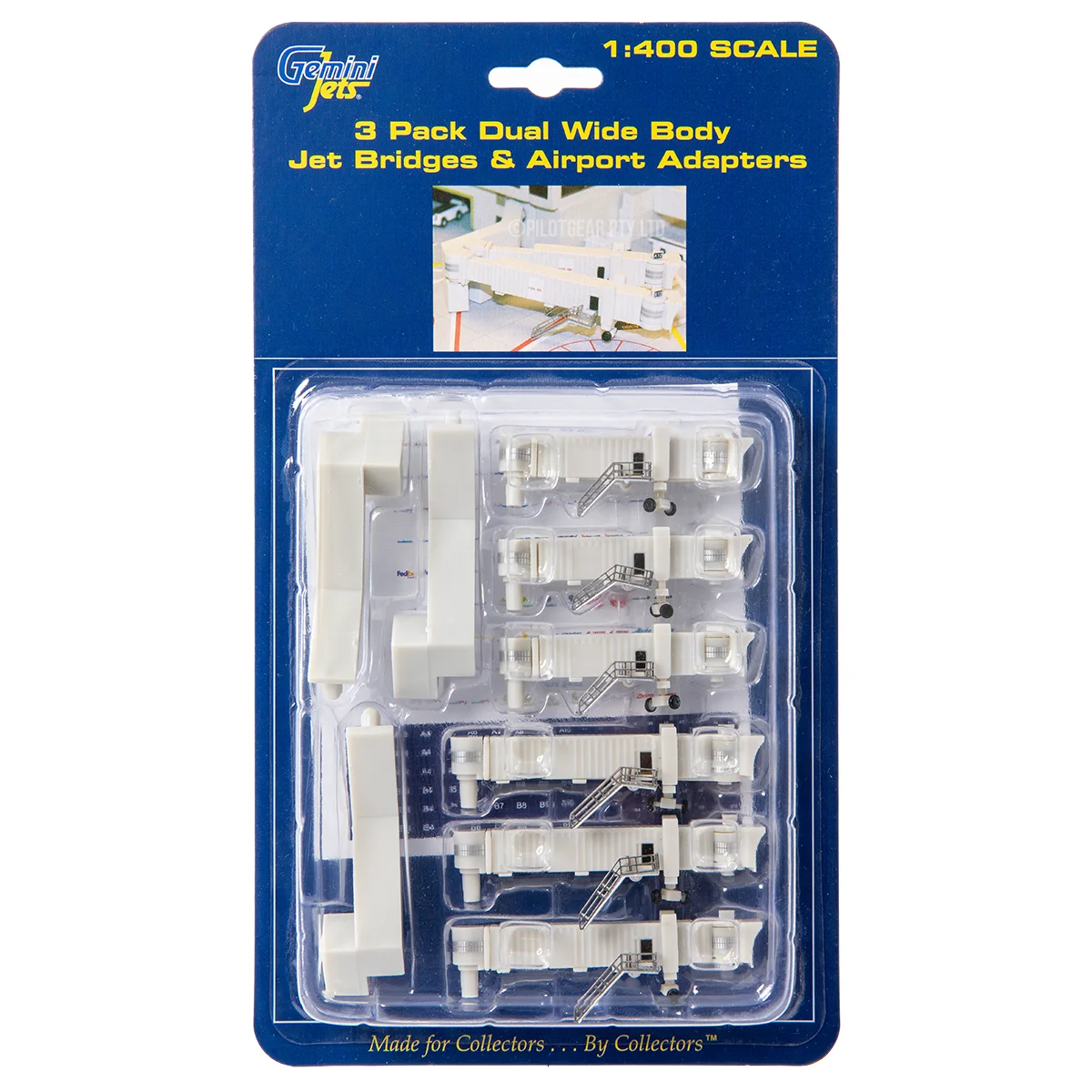 Gemini Jets 1/400 Air Bridge Set 2 (3 Double Widebody Bridges)