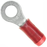 PIDG Ring Terminal 22-16G, #8, Red, Stud Diameter 4.34mm [.171in], Wire Size 0.326-1.31mm² (TRF25)