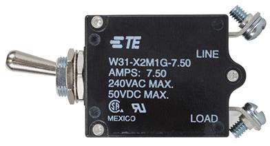 CIRCUIT BREAKER, 7.5amp, W31X2M1G Series 2