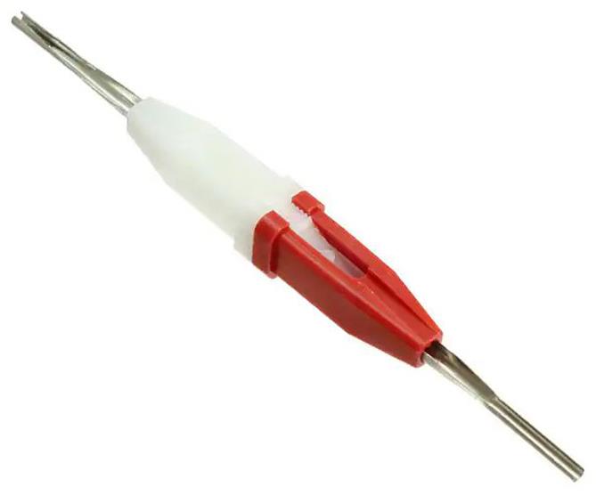 Insert/Extract Tool, Metal Tips, Size 20, 24�20AWG, Red/White