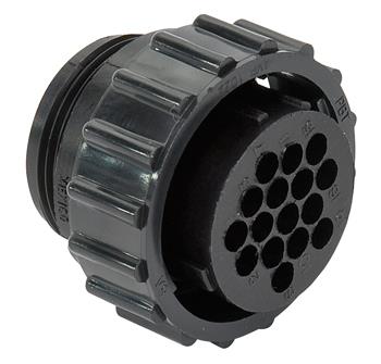 Circular Connector, 16-Pin Female, Free Hang (TRF25)