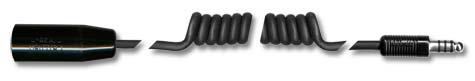Helicopter Coiled Extension Cable, 2-6ft, U-174/U Jack &amp; Plug 2