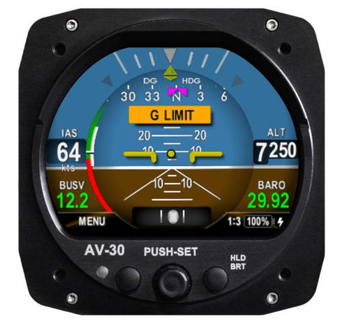 AV-30-E Eksperimental, EFIS 3in, dengan AV-Link Exp