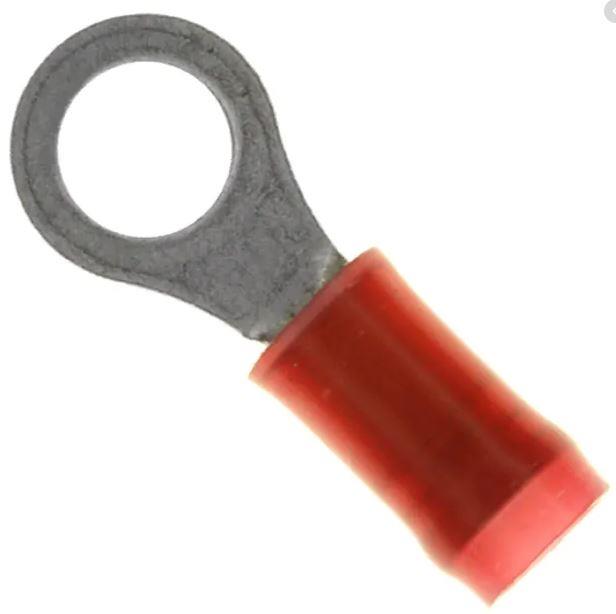 PIDG Ring Terminal 22-16G, #10, Red, Term Contact Weight .852g