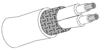 M27500 Extruded ETFE Tefzel Wire, 22AWG, 2 x M22759/18 Inner Conductor 2