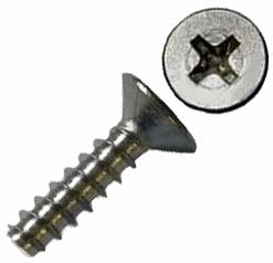 SHEET METAL SCREW | Length: 1/2", Thread: #8, Phillips, 100deg Flat, Type B