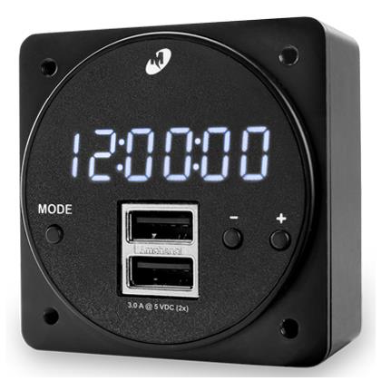 CHRONOS Clock, MAX Power USB Charger, 5 Mode, Dual USB-A 3