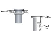 Aluminium Keyless Riv Nut, 6-32, Grip: 0.010-0.075in 2