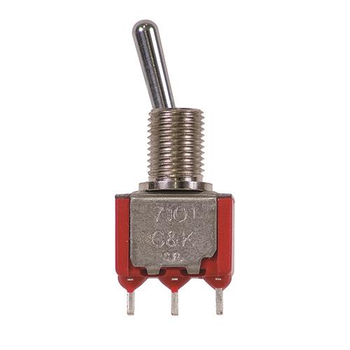 7000 Series Miniature Toggle Switch, SPDT, ON-ON