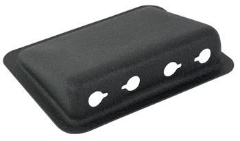 JACK HOUSING | Black aluminium, 4 hole, Surface mount