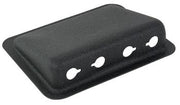 JACK HOUSING | Black aluminium, 4 hole, Surface mount