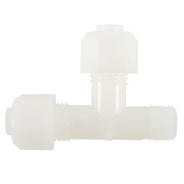 Nylo-Seal Male Run Tee, 1/4in Tubing, 1/8in Pipe Thread