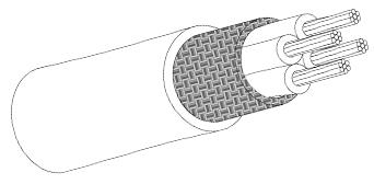M27500 Extruded ETFE Tefzel Wire, 22AWG, 4 x M22759/18 Inner Conductor 2