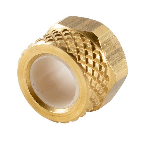 Poly-Type Brass Nut &amp; Sleeve Assembly, 1/4in