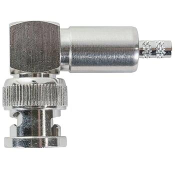BNC Male Connector, Crimp, Right Angle, RG-58, RG-400 (TRF20)