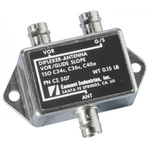 VOR/GS Diplexer, BNC, 2-hole