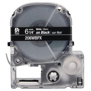 LABELWORKS PX Standard Tape, White on Black, 1/4in (6mm) x 30ft
